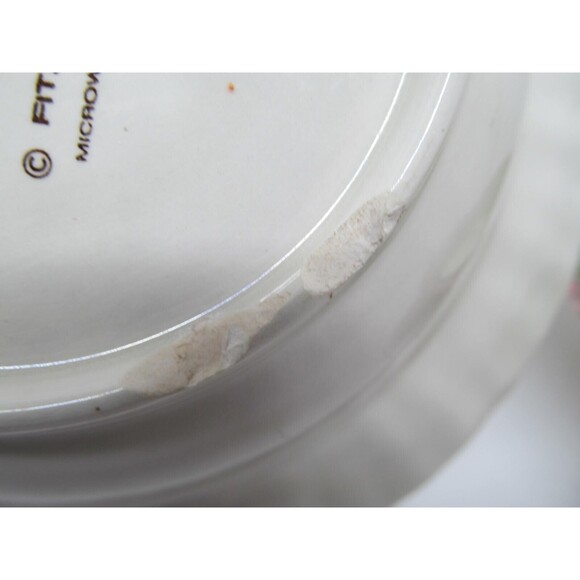 Fitz And Floyd Asparagus Set Of 2 Vintage 8 3/8" X 2" Embossed Bowls READ COND - Picture 12 of 16